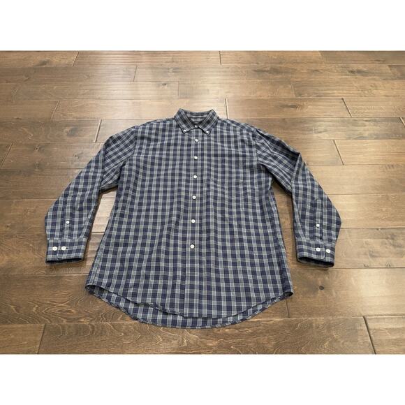 Pendleton Bridgeport Mens Blue Button Down Long Sleeve Dress Shirt Size M MEDIUM - Picture 2 of 9